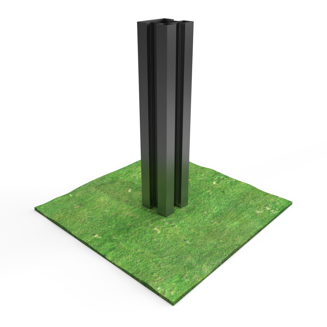 Der Aluxus® Zaunpfosten als 3D Modell